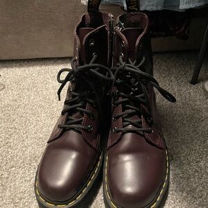 Dr. Martens Dark Purple Burgundy Combat Boots